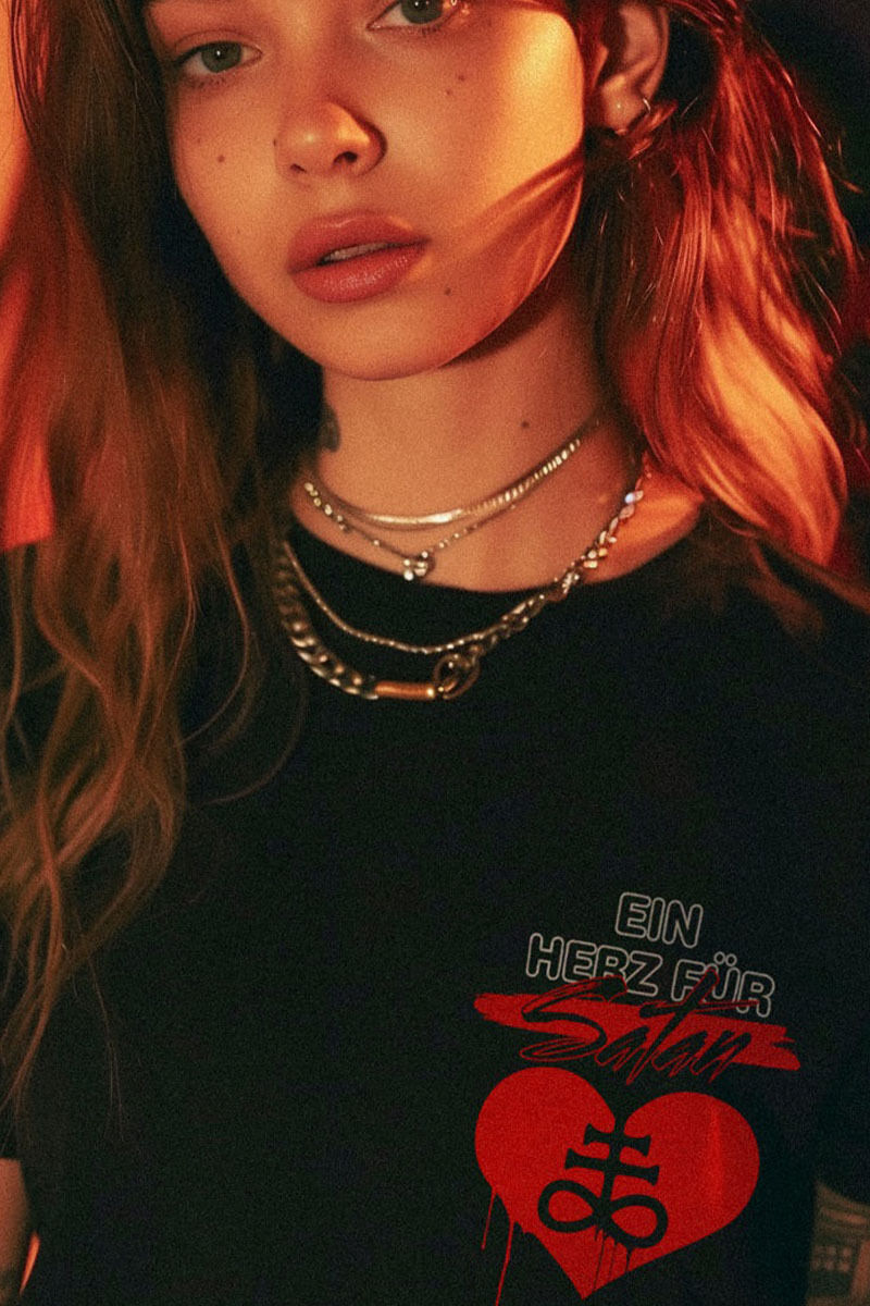 Send Me To Hell Shirt Herz Für Satan