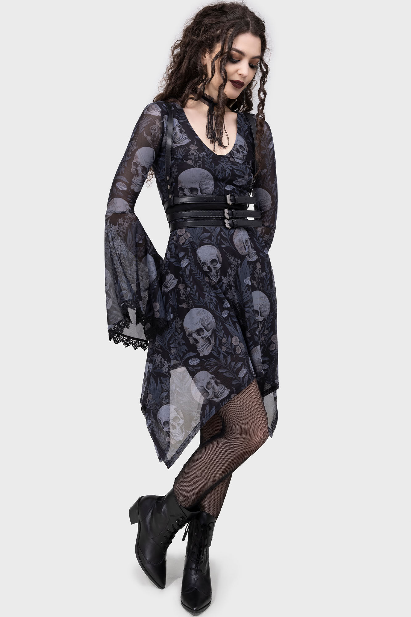 Killstar Kleid Death's Head Skater