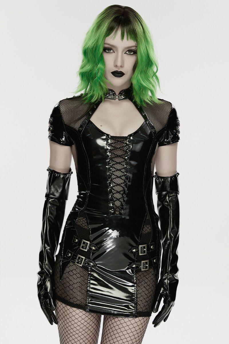 Punk Rave Kleid Chrome Ritual