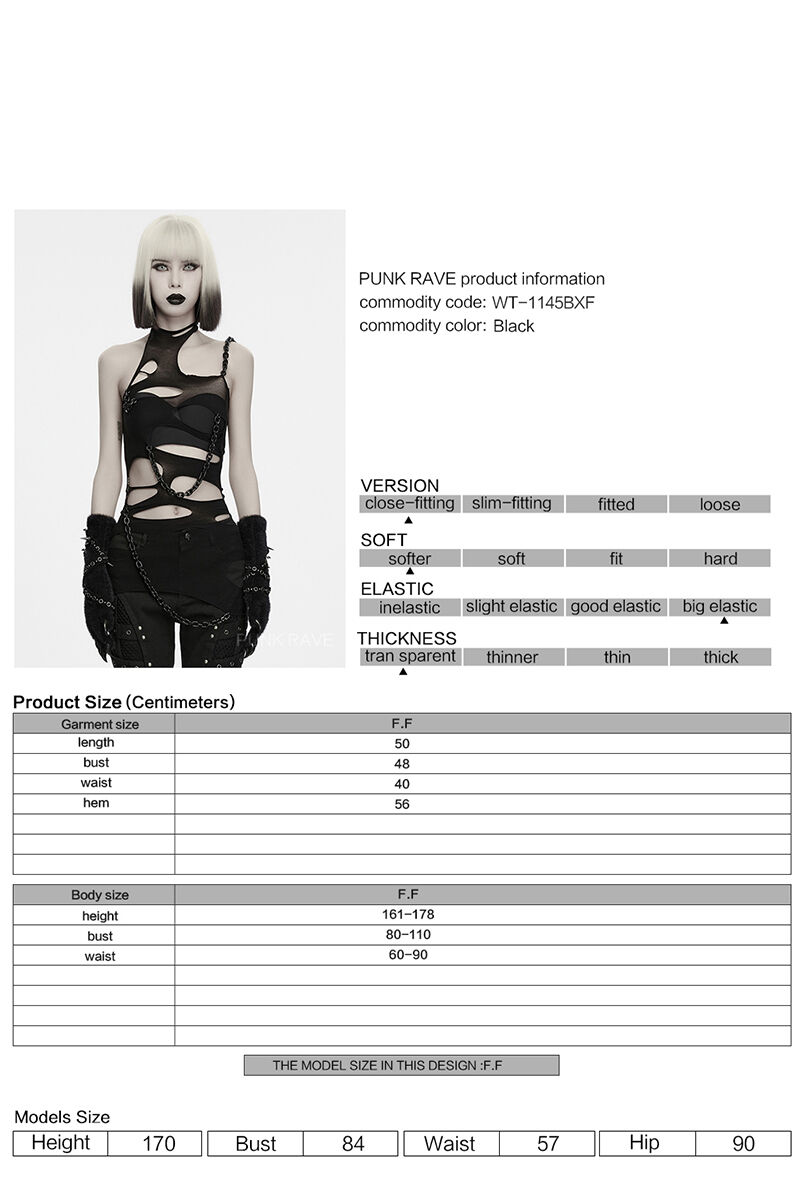 Punk Rave Top Fractured Signal