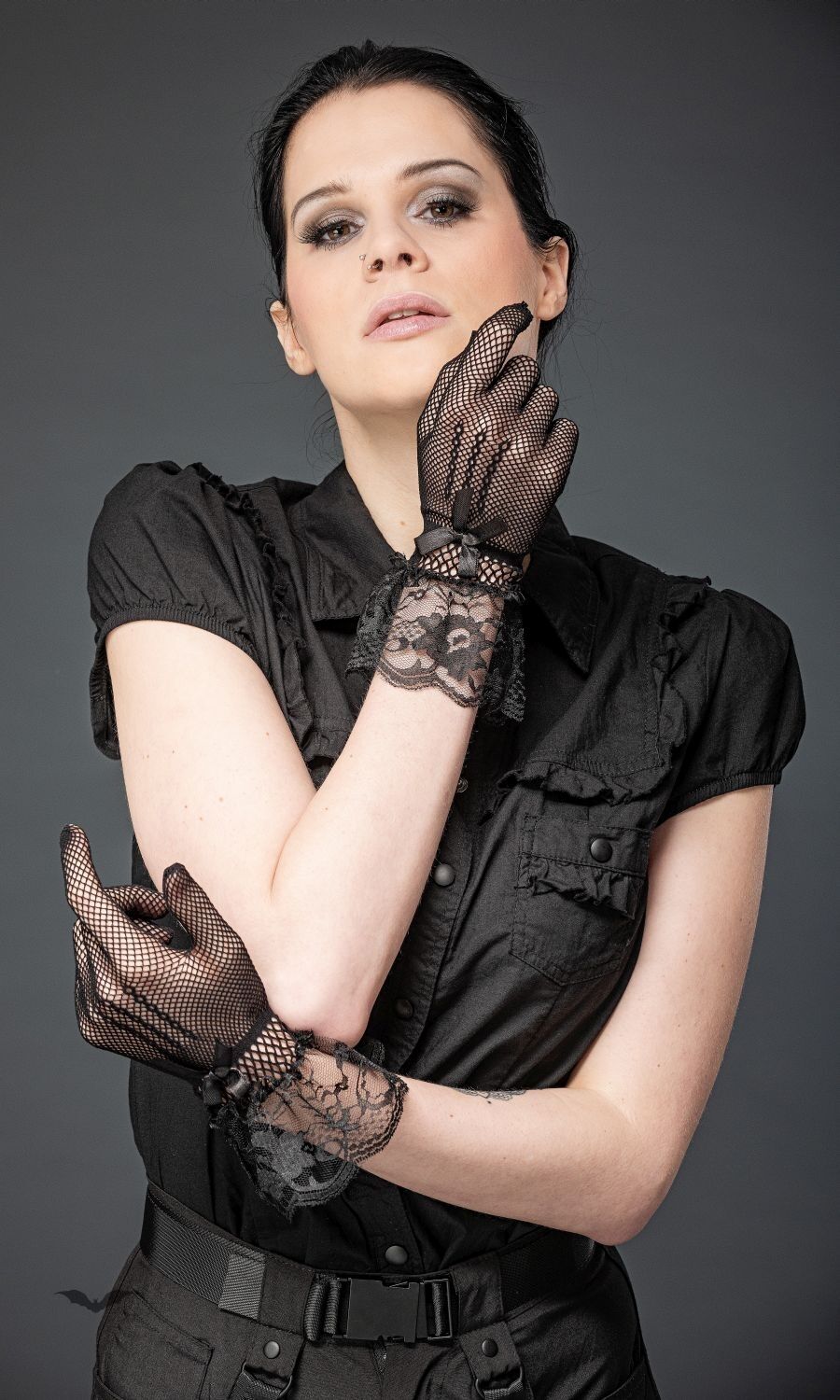 Queen of Darkness Handschuhe Elegant Net