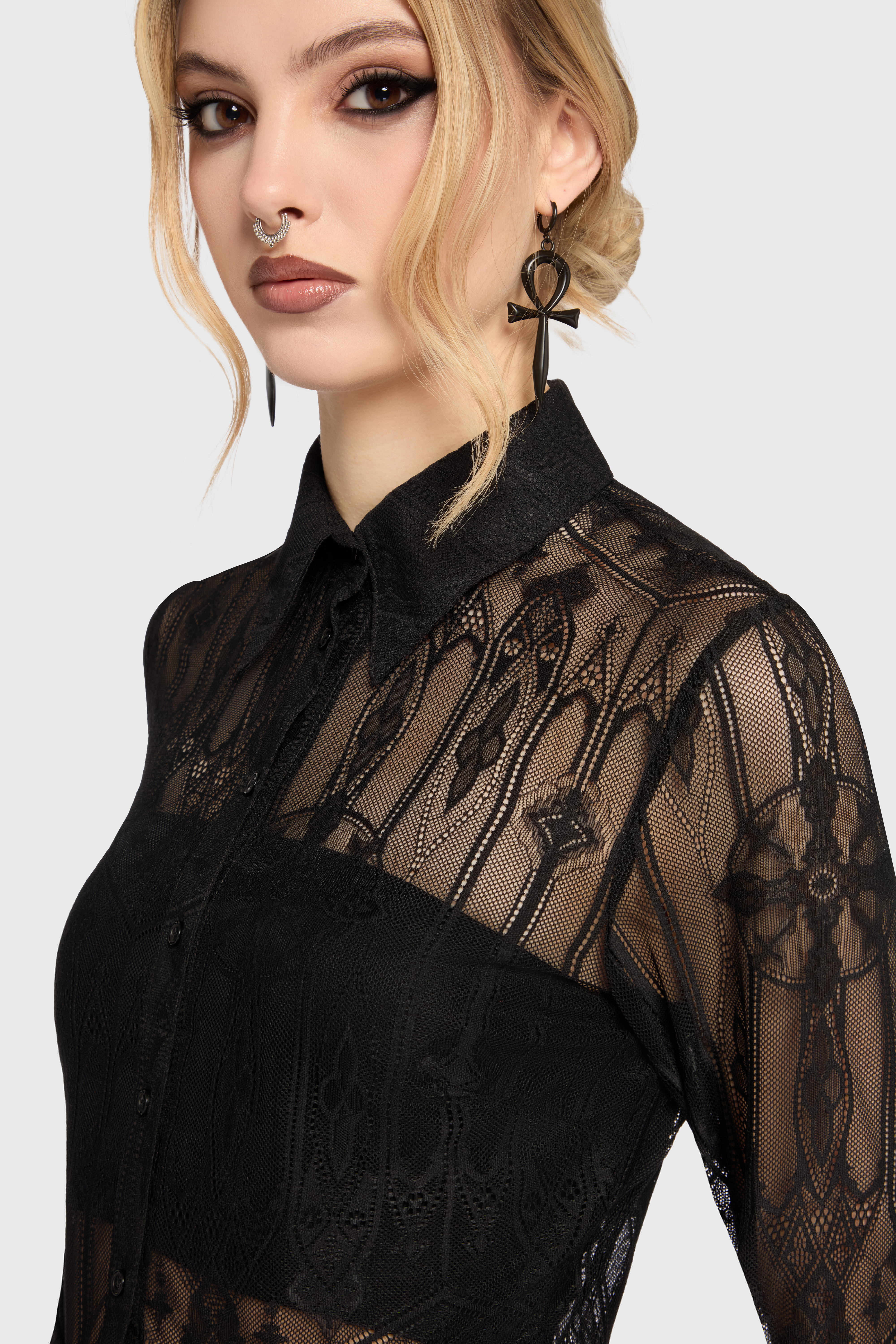 Killstar Bluse Ash Chapel