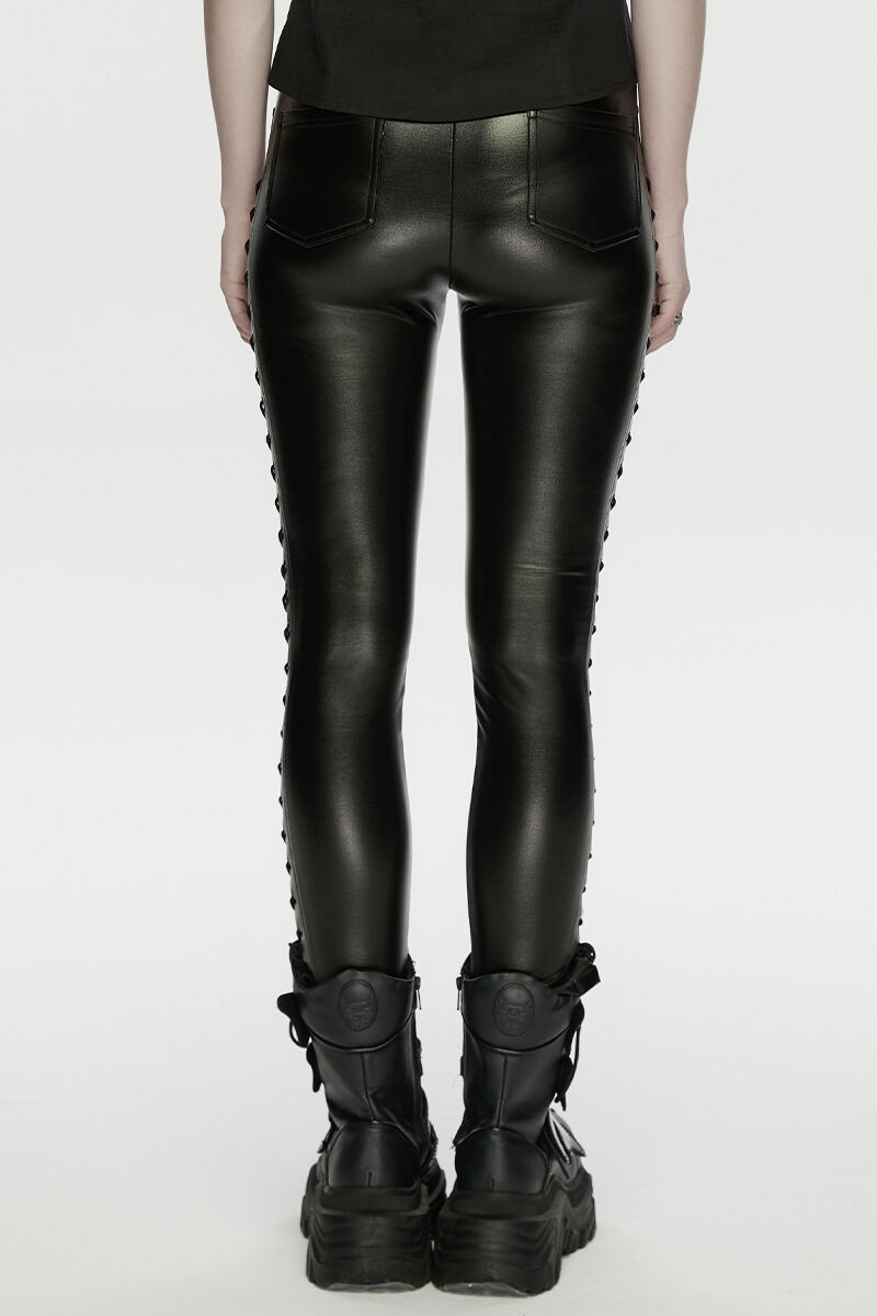 Punk Rave Leggings Lace-Up Abyss