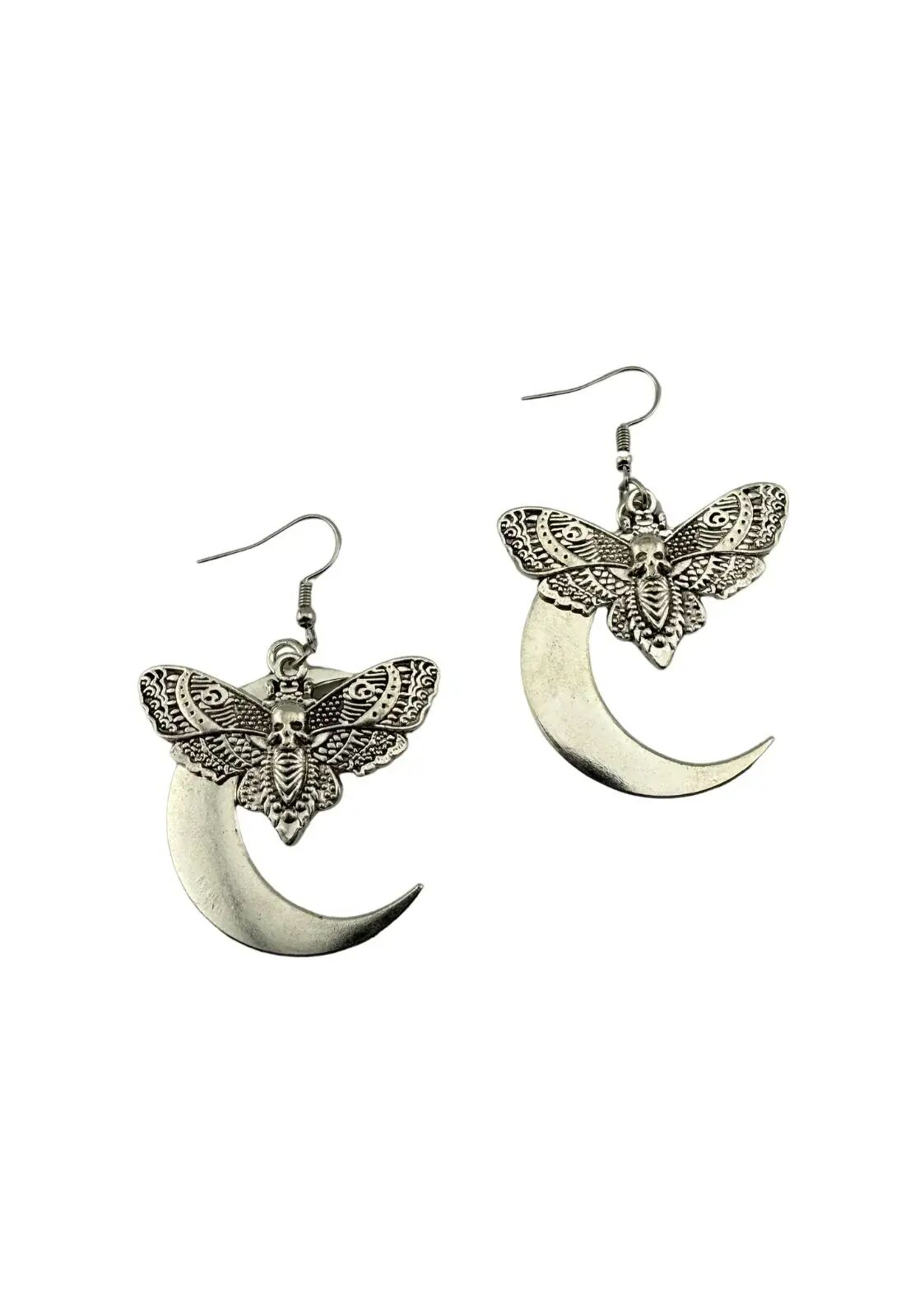 Easure Ohrringe Moon Moth Silver