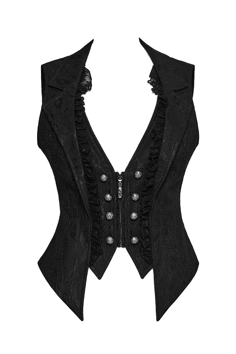 Punk Rave Weste Midnight Ruffle