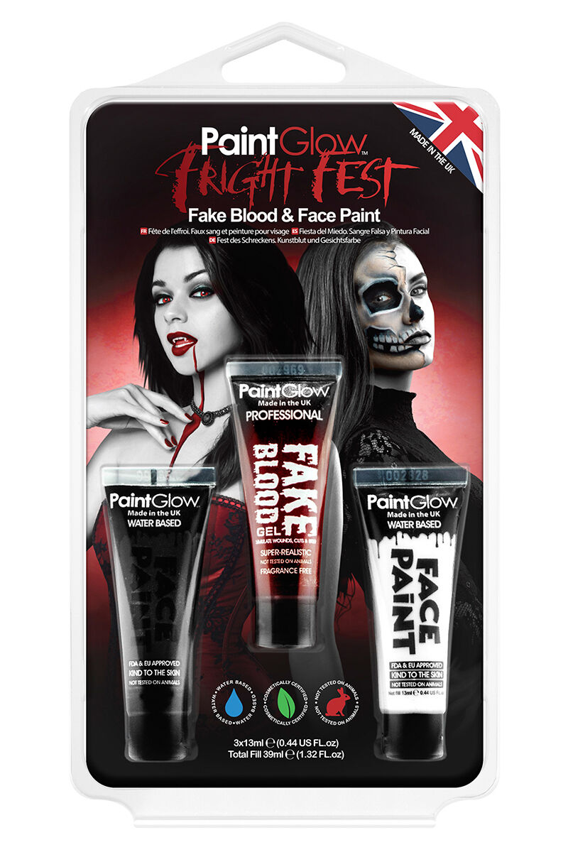 Fright Fest Kunstblut + Make-Up Set