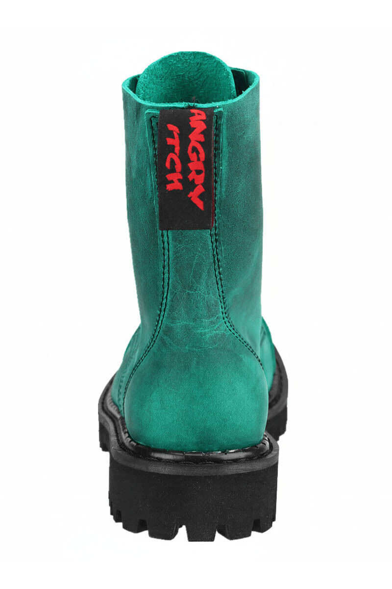 Angry Itch 8 Loch Stiefel Vintage Emerald