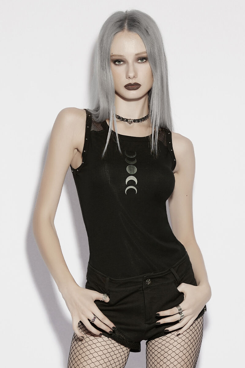 Punk Rave Top Lunar Eclipse