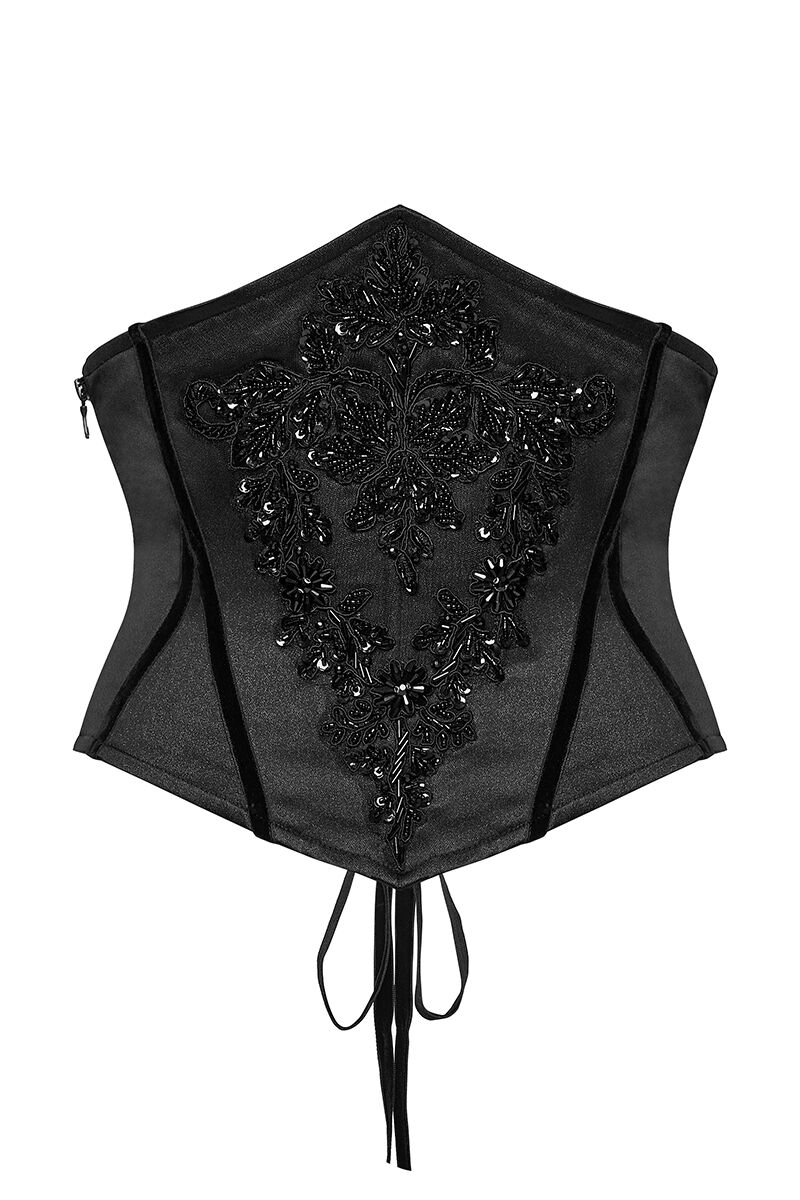 Punk Rave Korsage Noir Eclipse