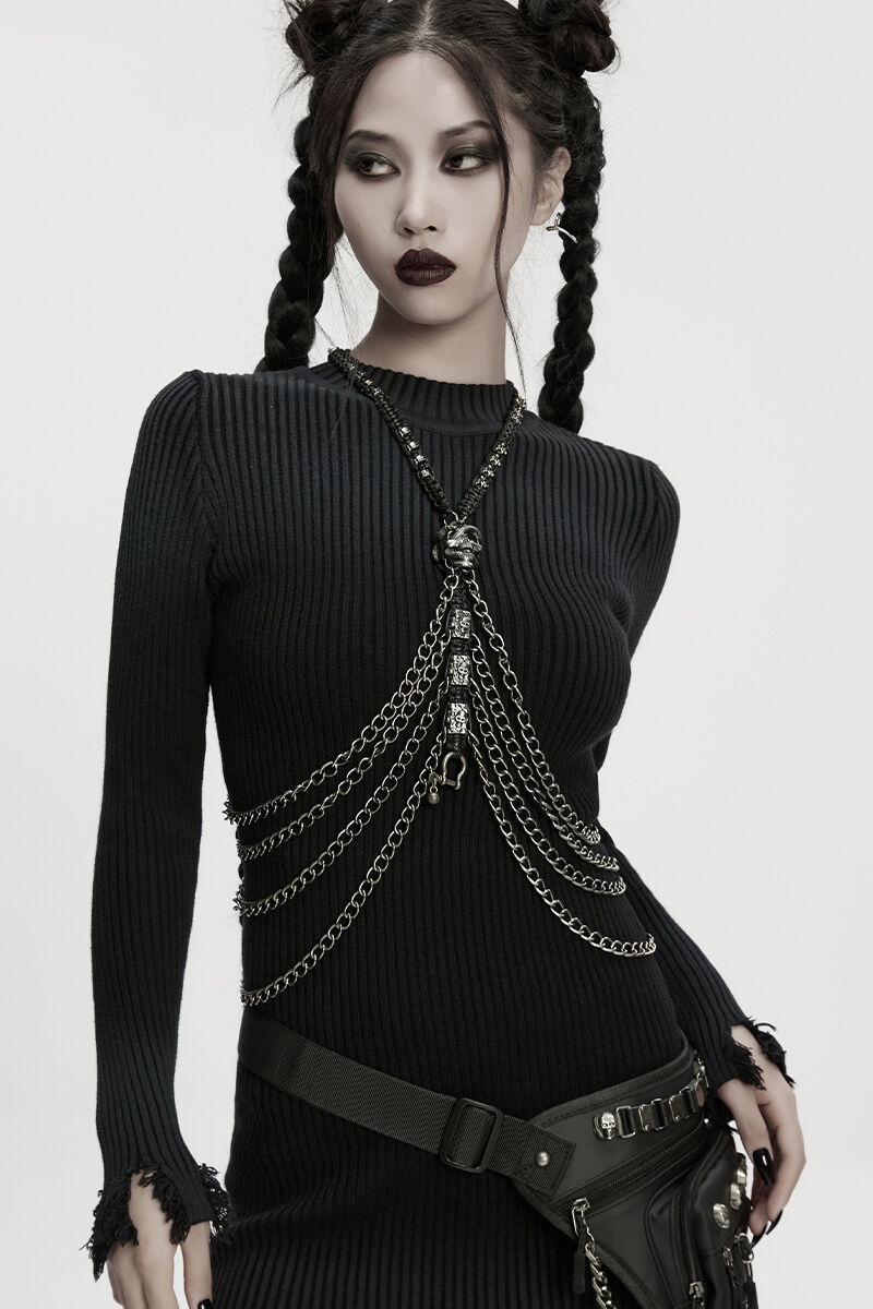 Punk Rave Harness Skullbone Serpent