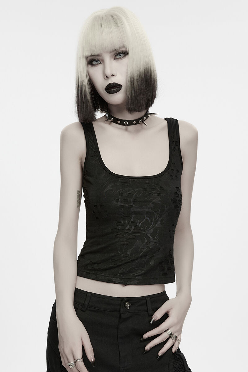 Punk Rave Top Frayed Romance