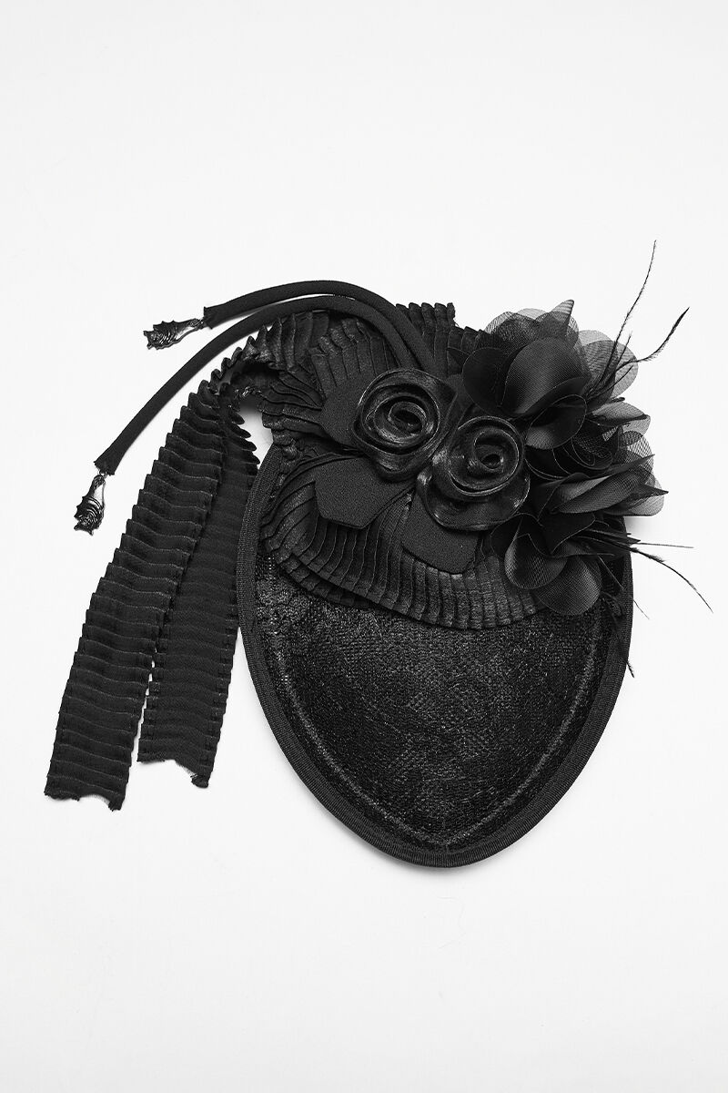 Punk Rave Fascinator Mourning Bloom