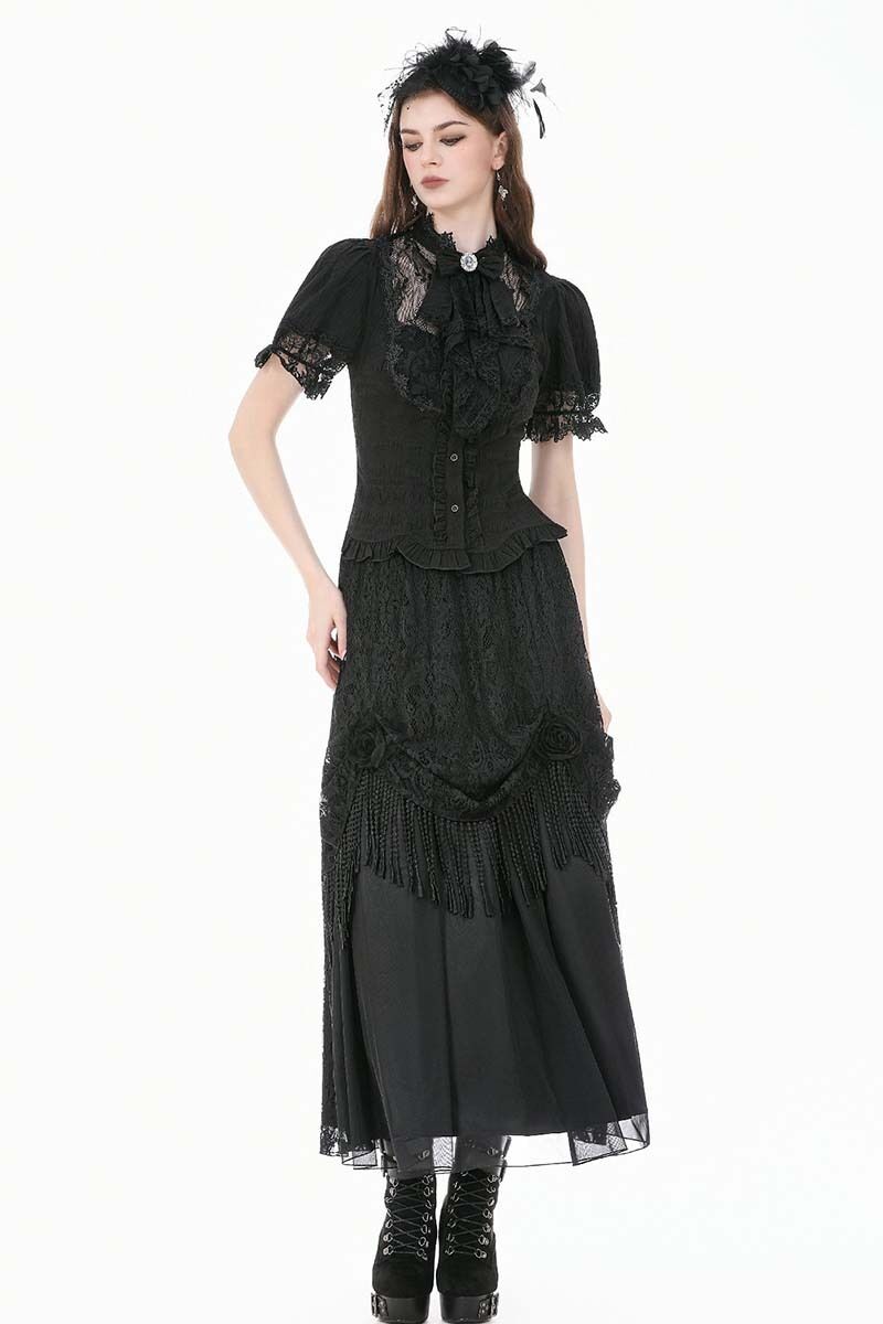 Dark In Love Bluse Ebon Heirloom