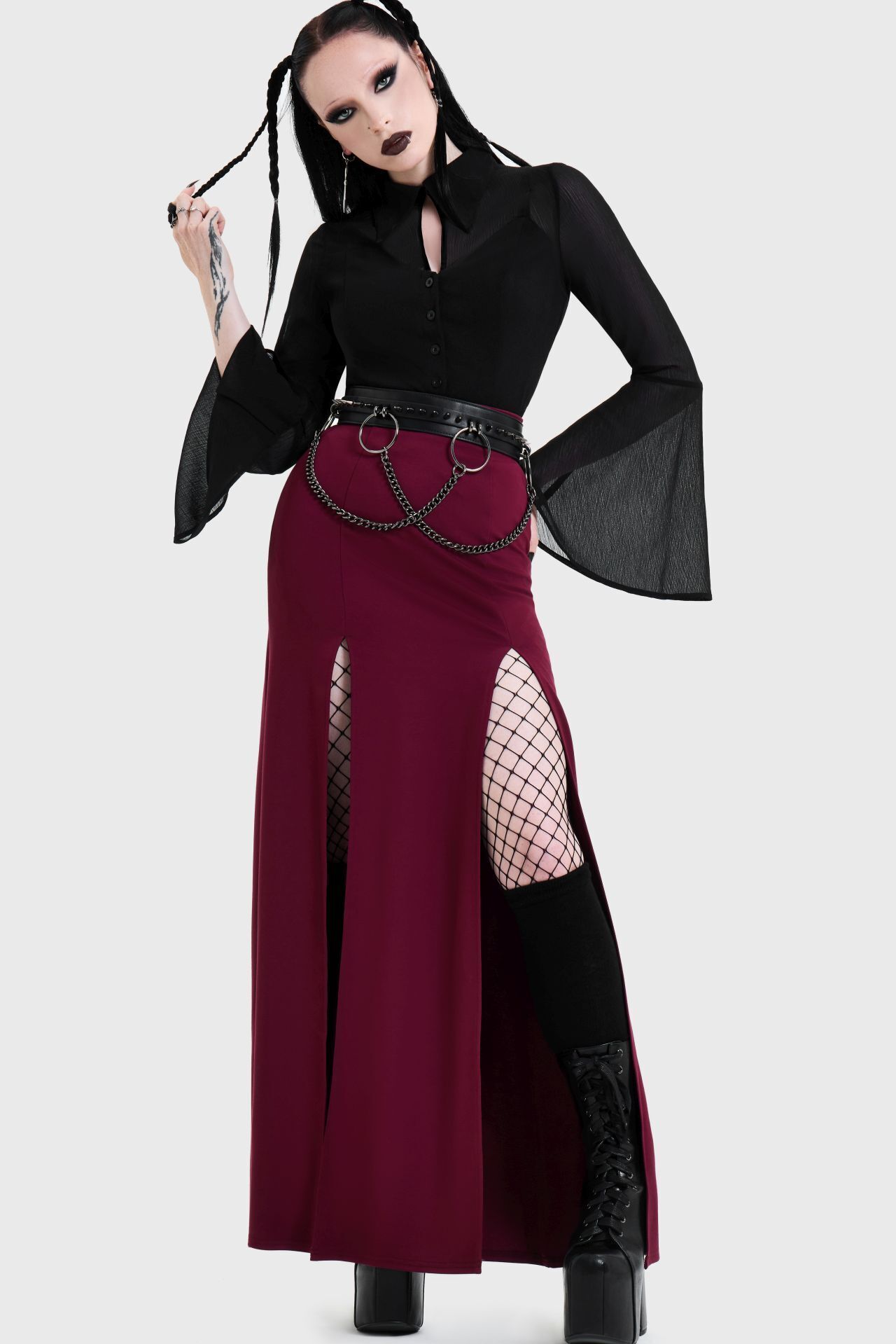 Killstar Bluse Obsidienne