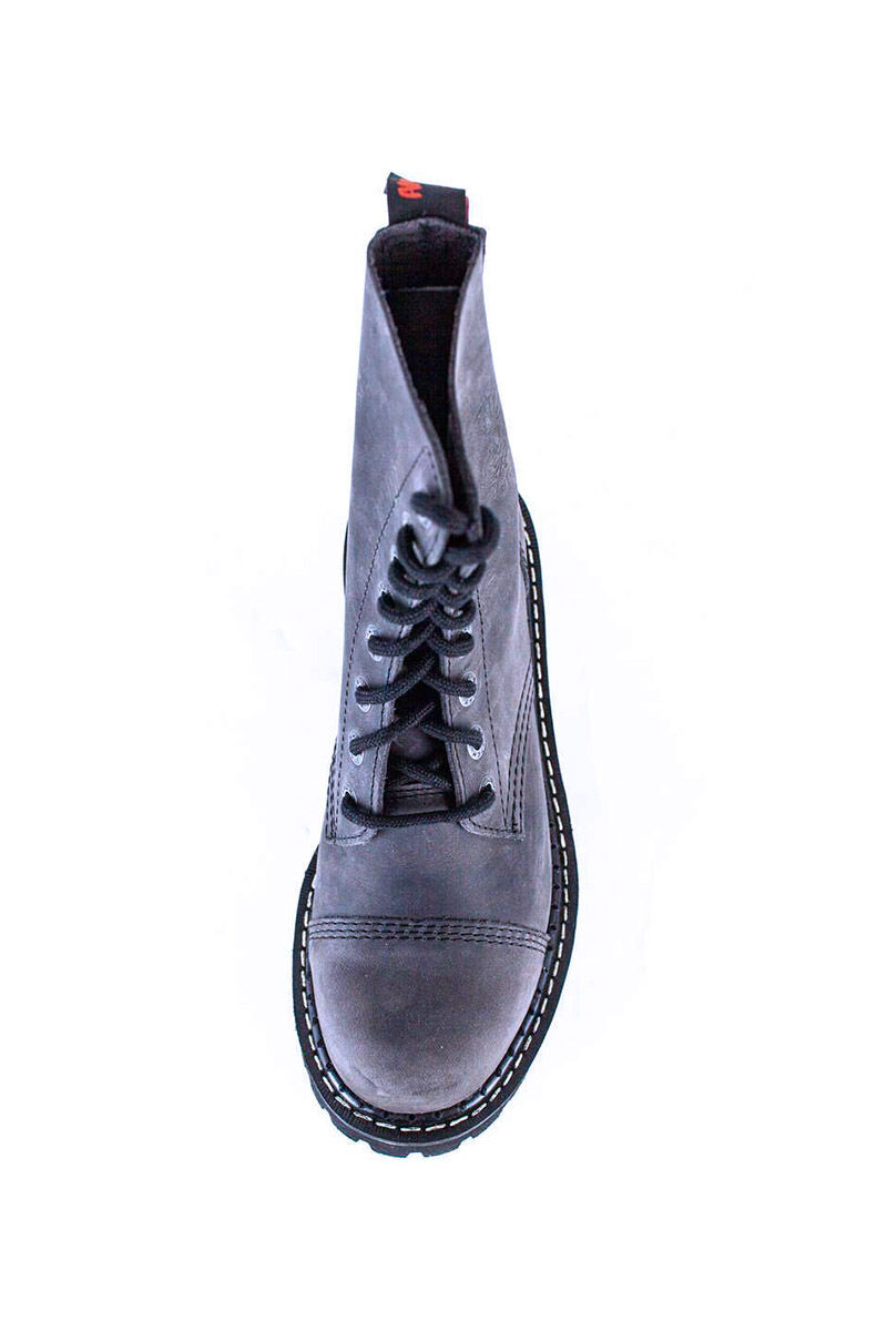 Angry Itch 8 Loch Stiefel Vintage Dunkel Braun