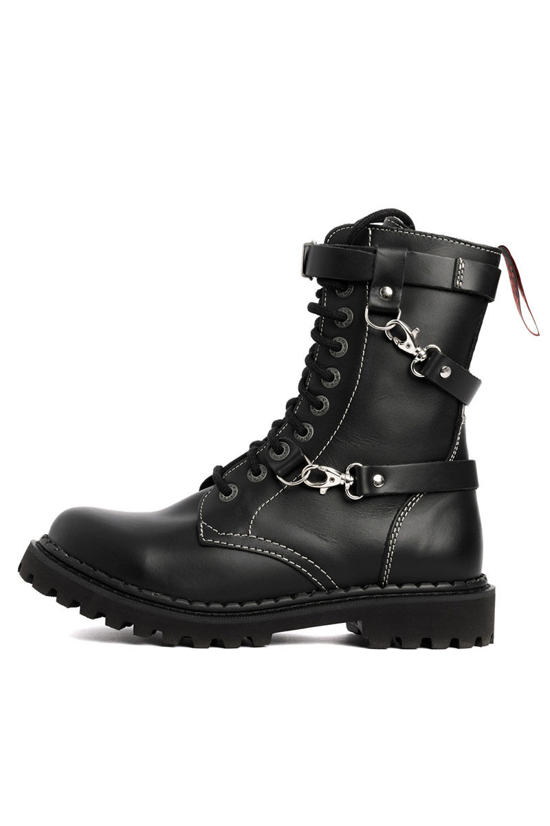Angry Itch 10 Loch Stiefel Light 3 Straps Schwarz