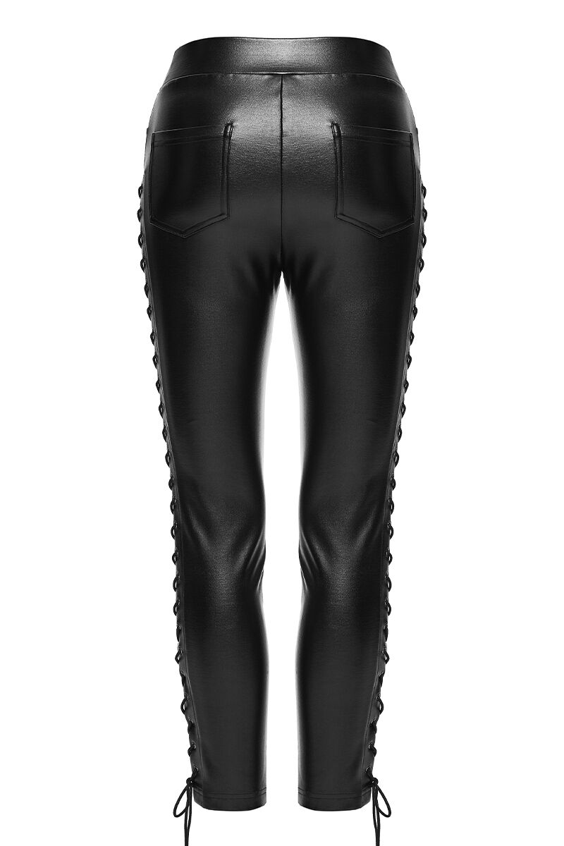 Punk Rave Leggings Lace-Up Abyss