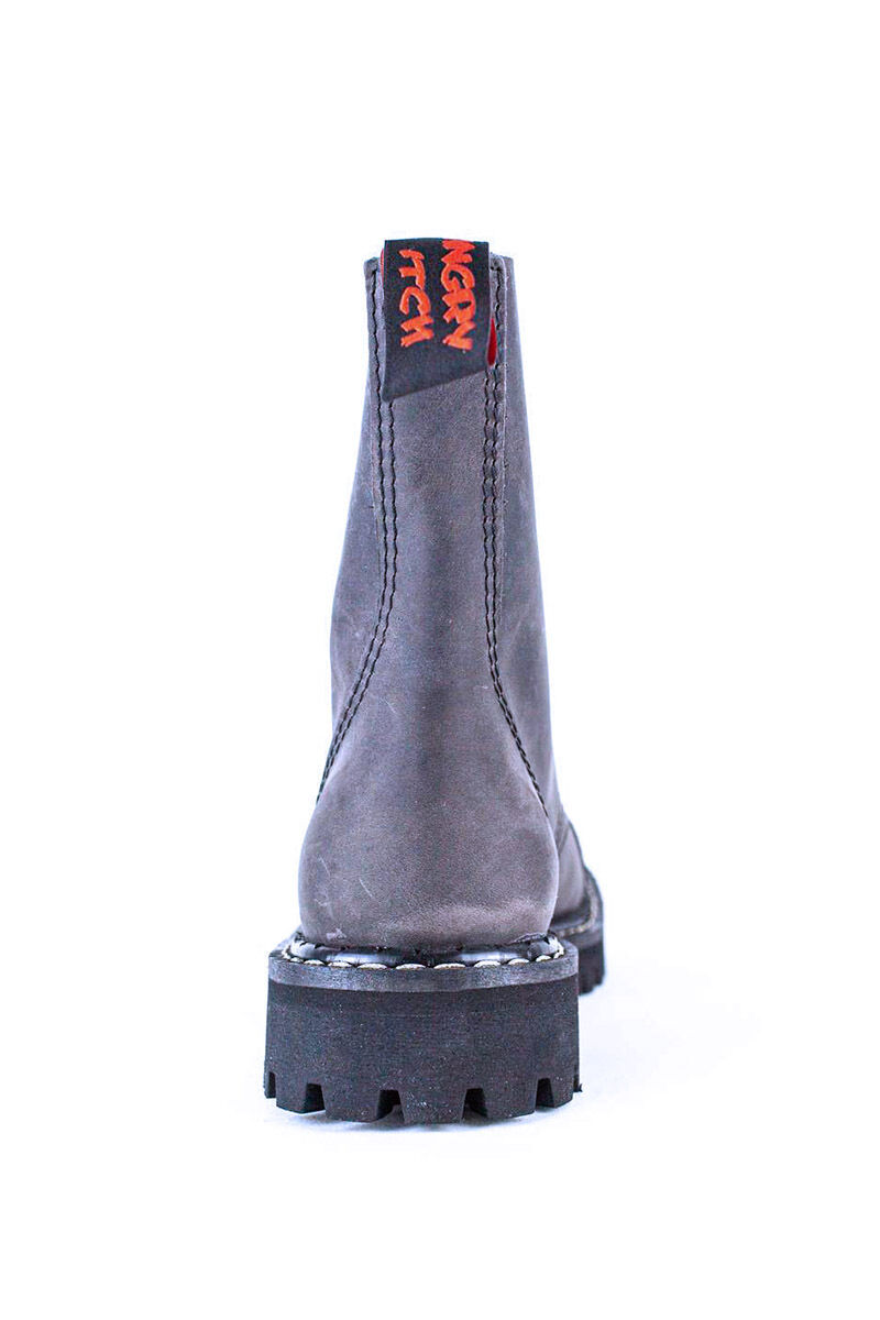 Angry Itch 8 Loch Stiefel Vintage Dunkel Braun