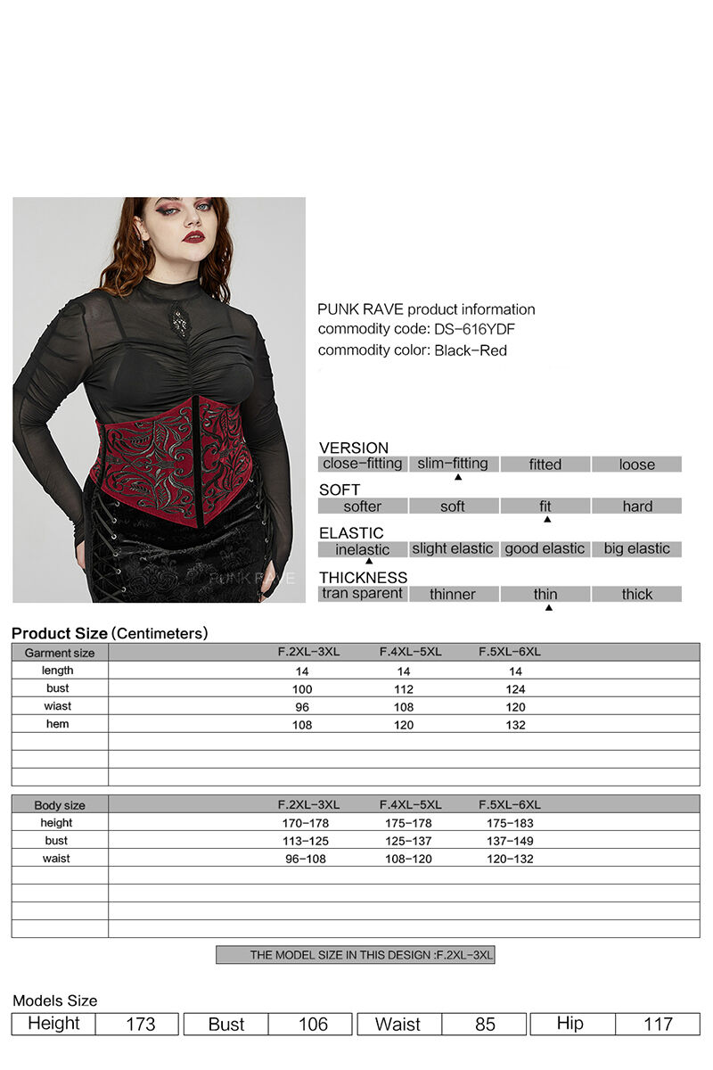 Punk Rave Korsage Eris Red