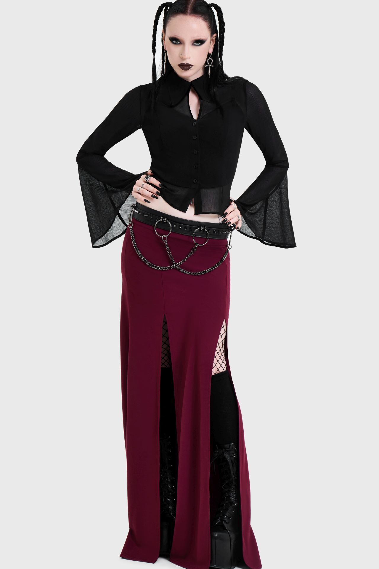 Killstar Bluse Obsidienne