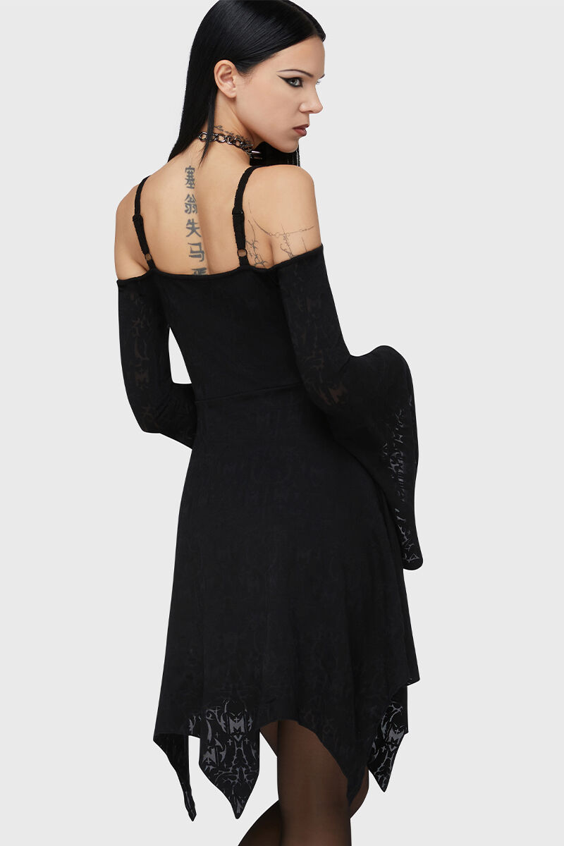 Killstar Kleid Black Damask