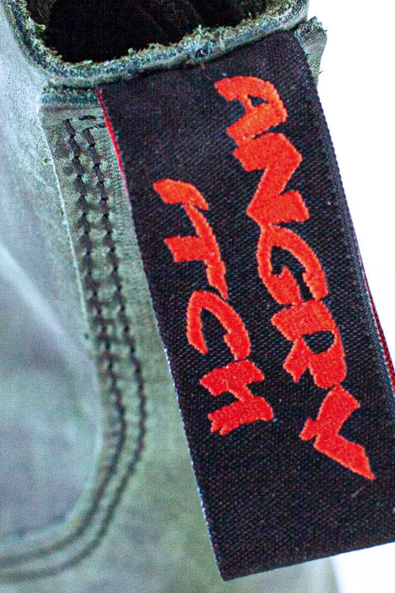 Angry Itch 8 Loch Stiefel Vintage Grün