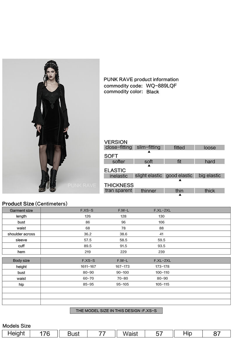 Punk Rave Kleid Sable Whisper