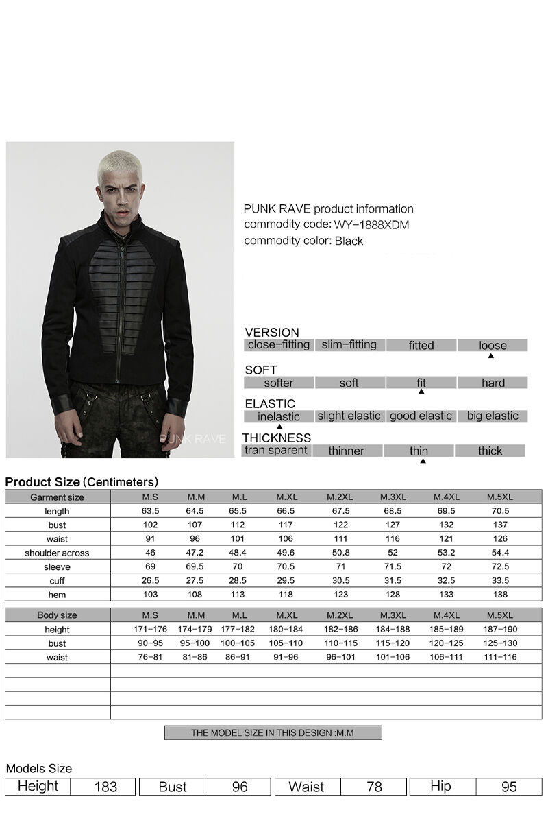 Punk Rave Jacke Grave Tone
