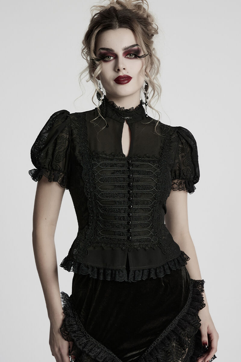 Punk Rave Bluse Moonlit Mourning