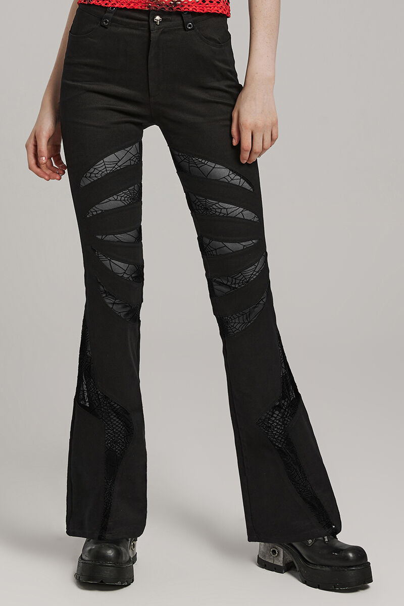 Punk Rave Schlaghose Black Widow
