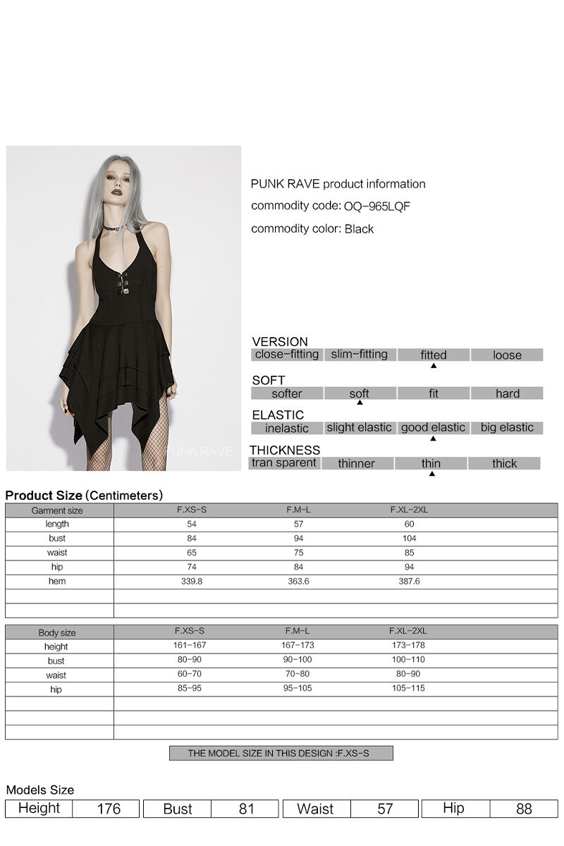 Punk Rave Kleid Valeria Cascade