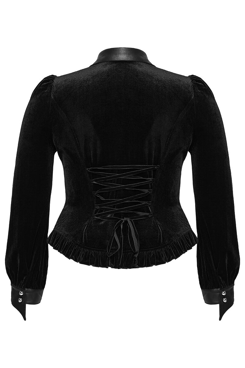 Punk Rave Bluse Winged Collar