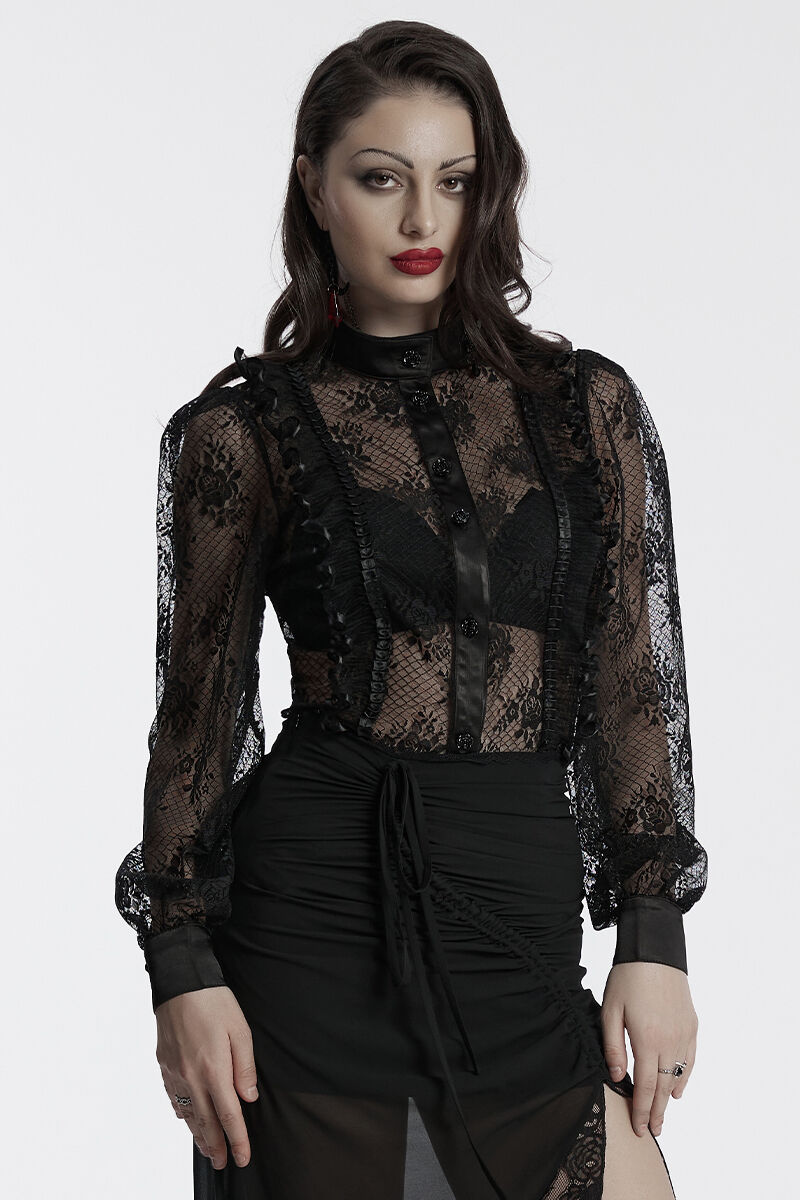 Punk Rave Bluse Widow's Veil