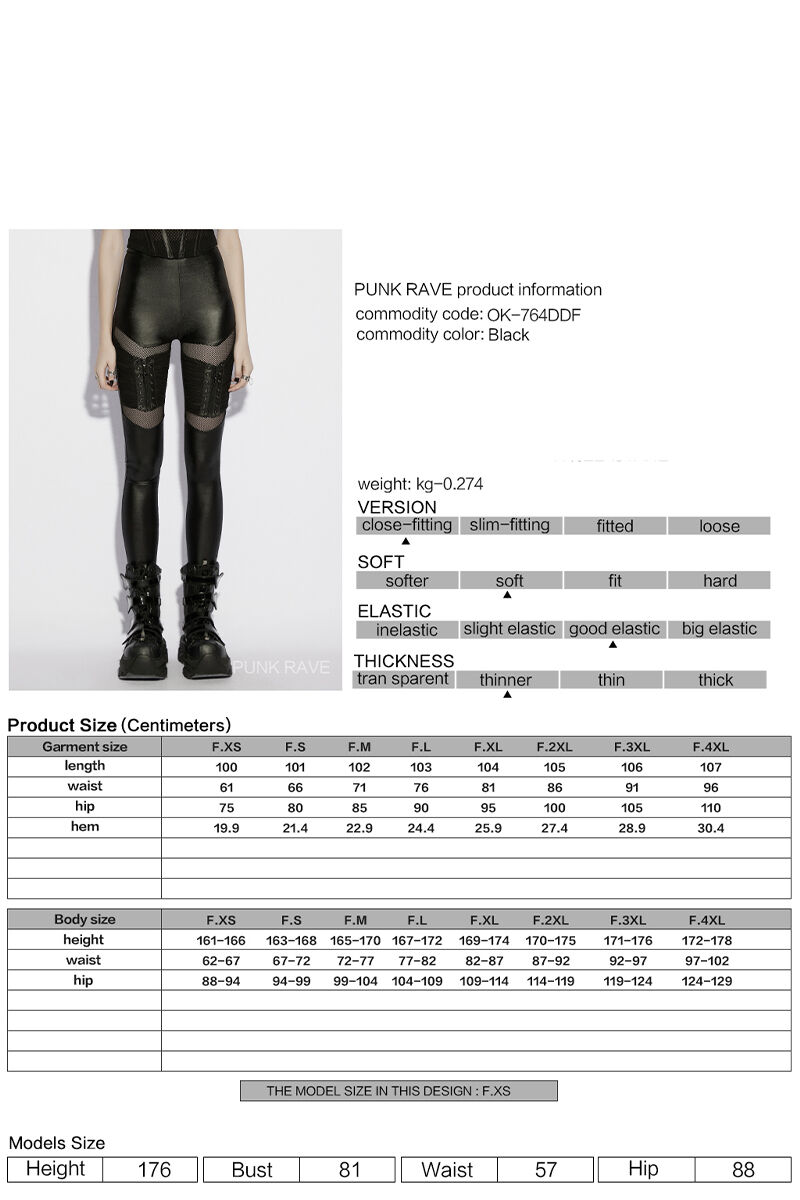 Punk Rave Leggings Riot Mesh