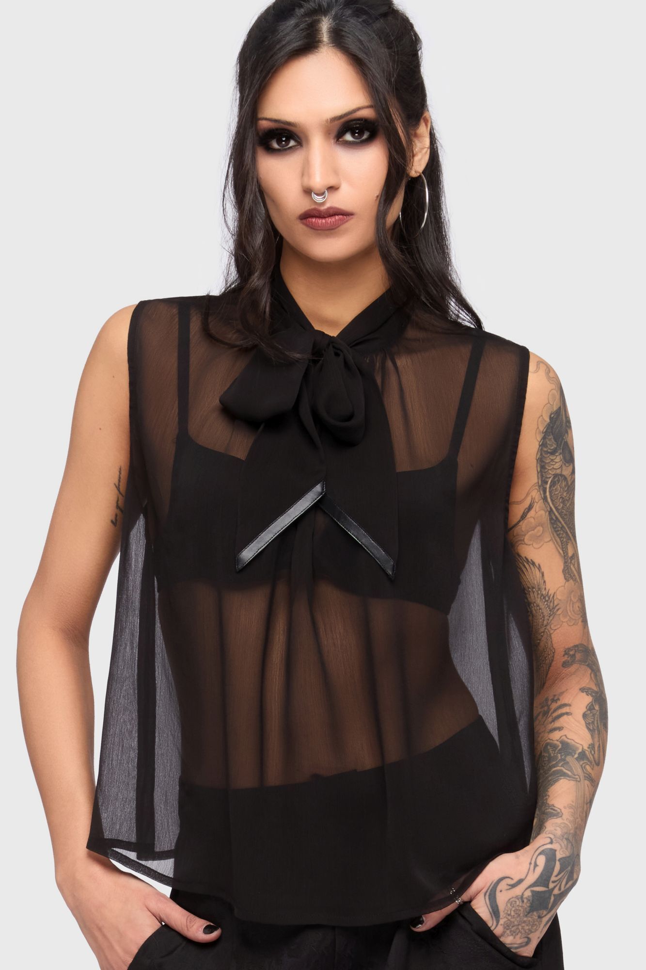 Killstar Kihilist Bluse Obsidienne