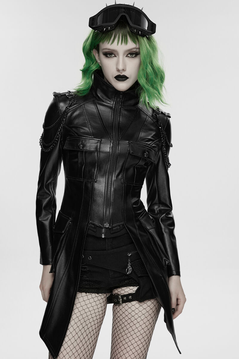 Punk Rave Mantel Obsidian Chain