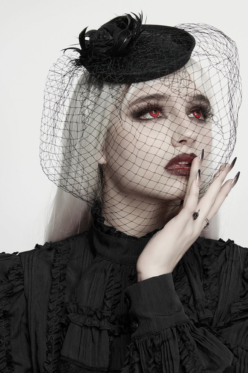 Punk Rave Fascinator Veiled Sorrow