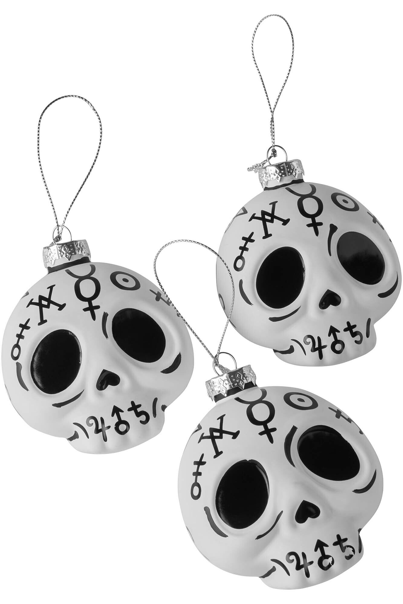 Killstar Weihnachtskugeln Cranium