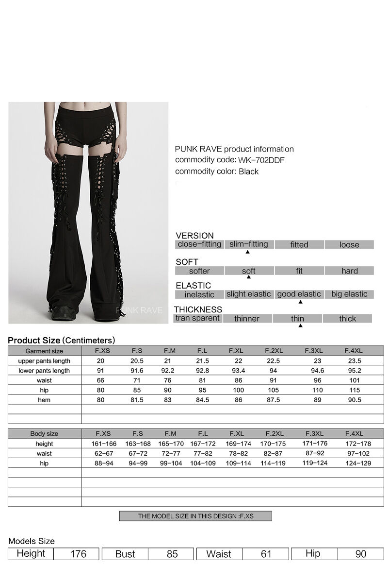 Punk Rave Schlaghose Siren Fringe