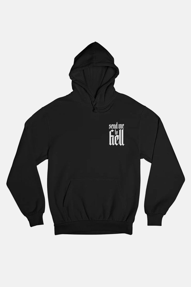 Send Me To Hell Hoodie Religion is Poison Cross