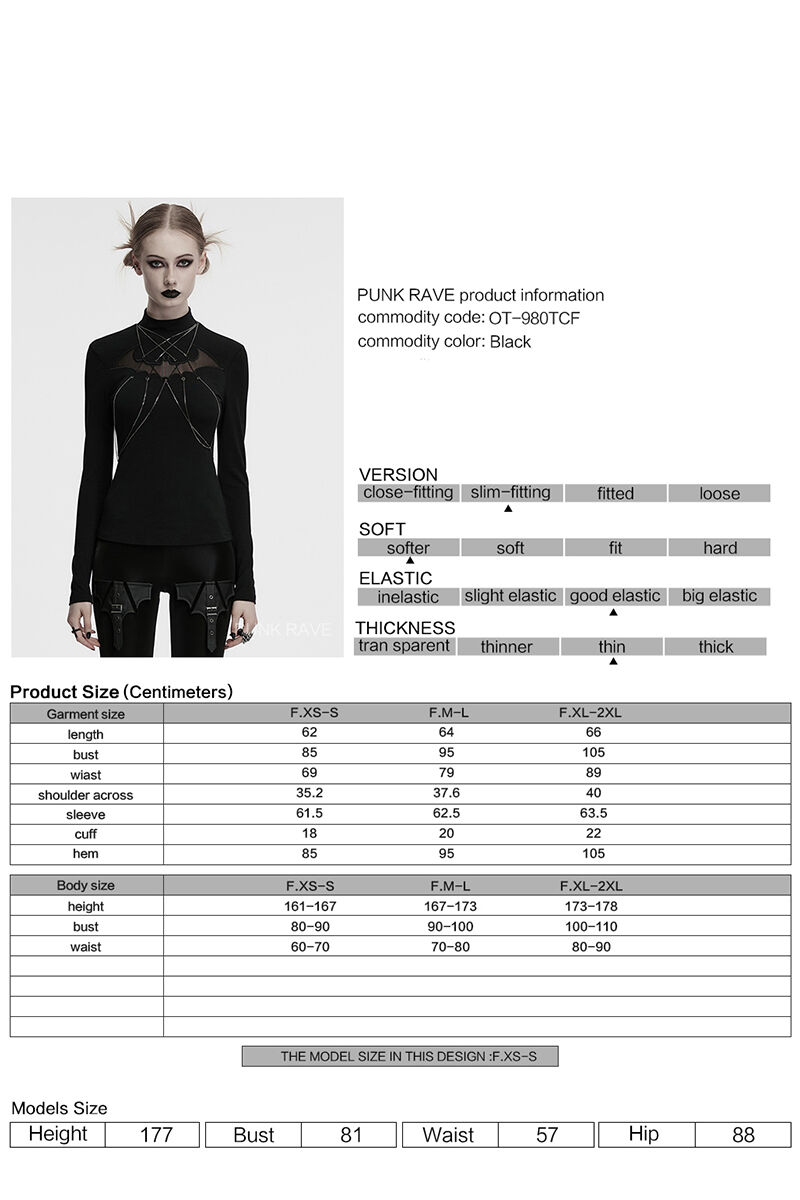 Punk Rave Longsleeve Chained Bat