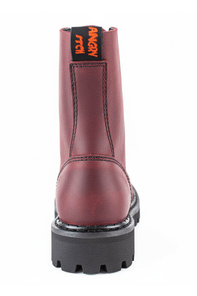 Angry Itch 8 Loch Stiefel Vintage Burgundy
