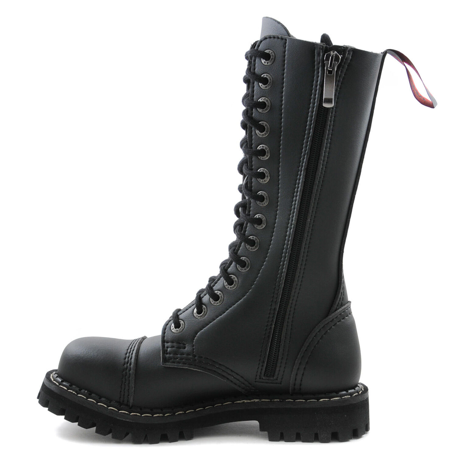 Angry Itch 14 Loch Stiefel Vegan Schwarz