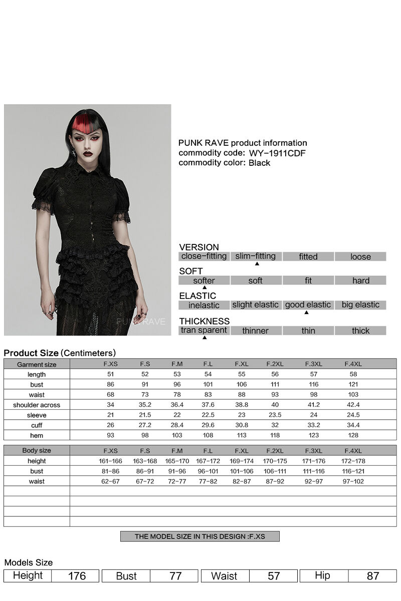 Punk Rave Bluse Lenora Lace