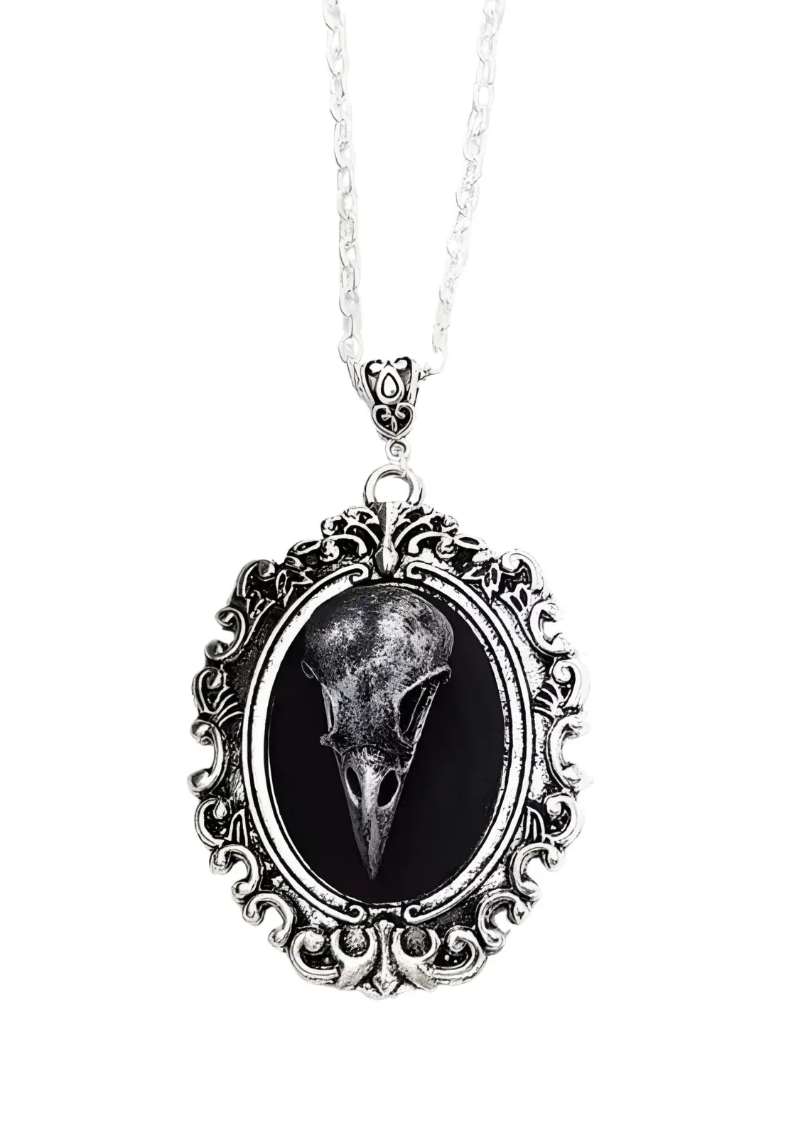 Easure Halskette Gothic Crow Skull