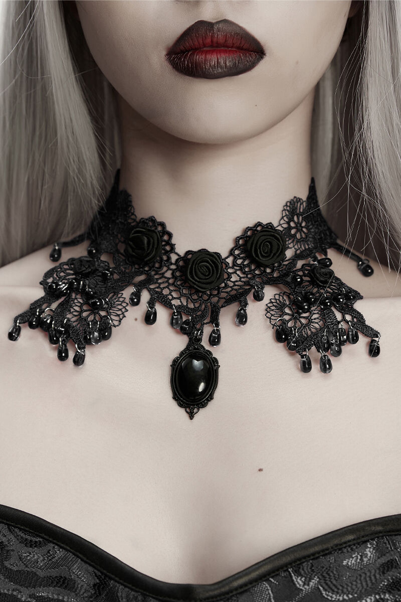 Punk Rave Halsband Rose Obscure