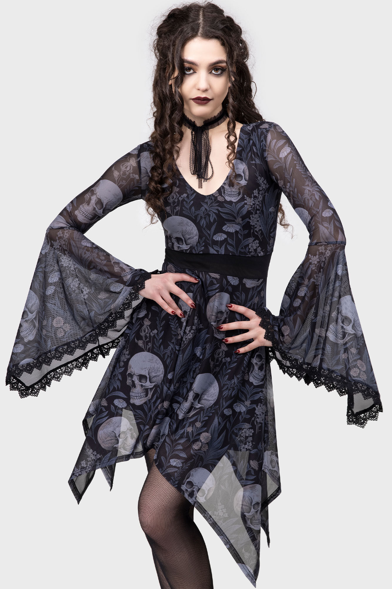 Killstar Kleid Death's Head Skater