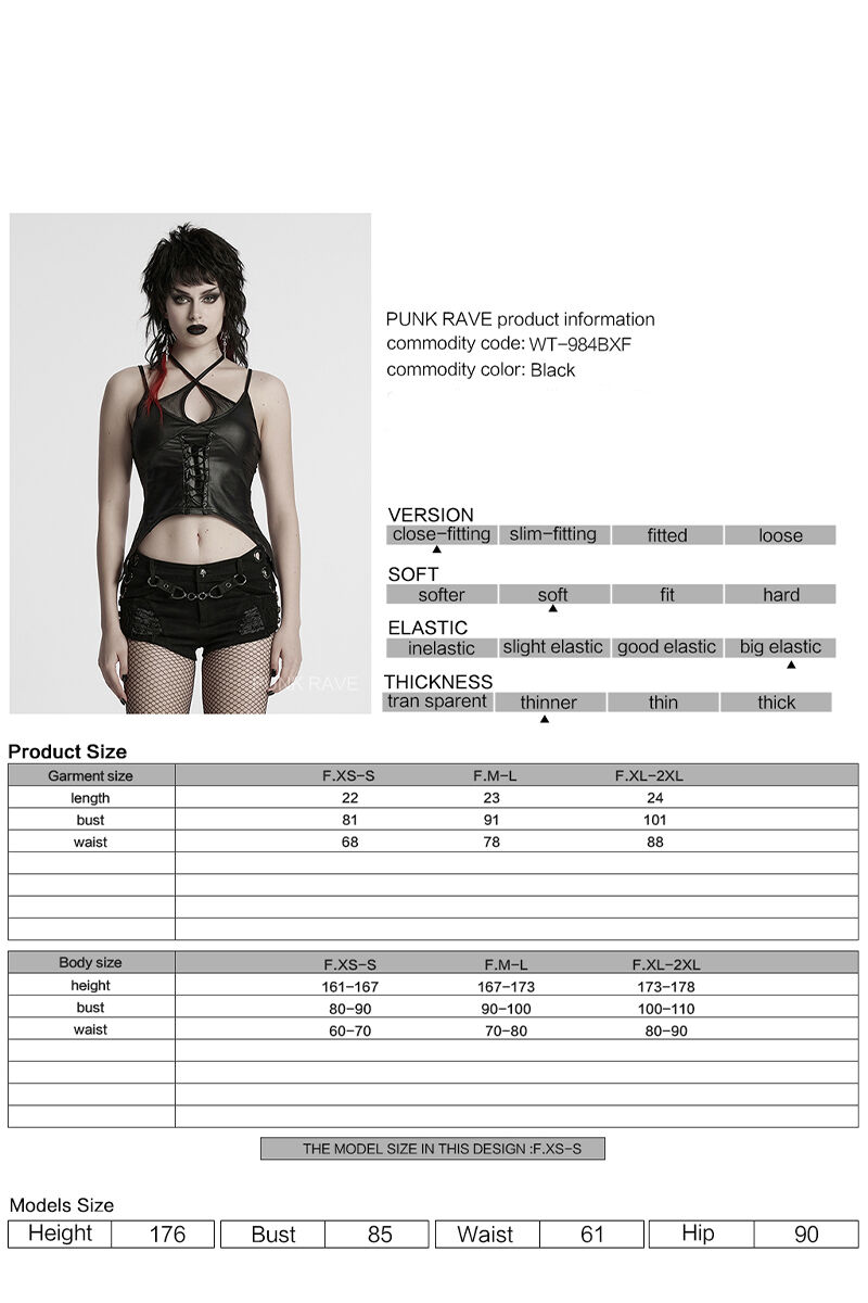 Punk Rave Top Abyssal Mesh