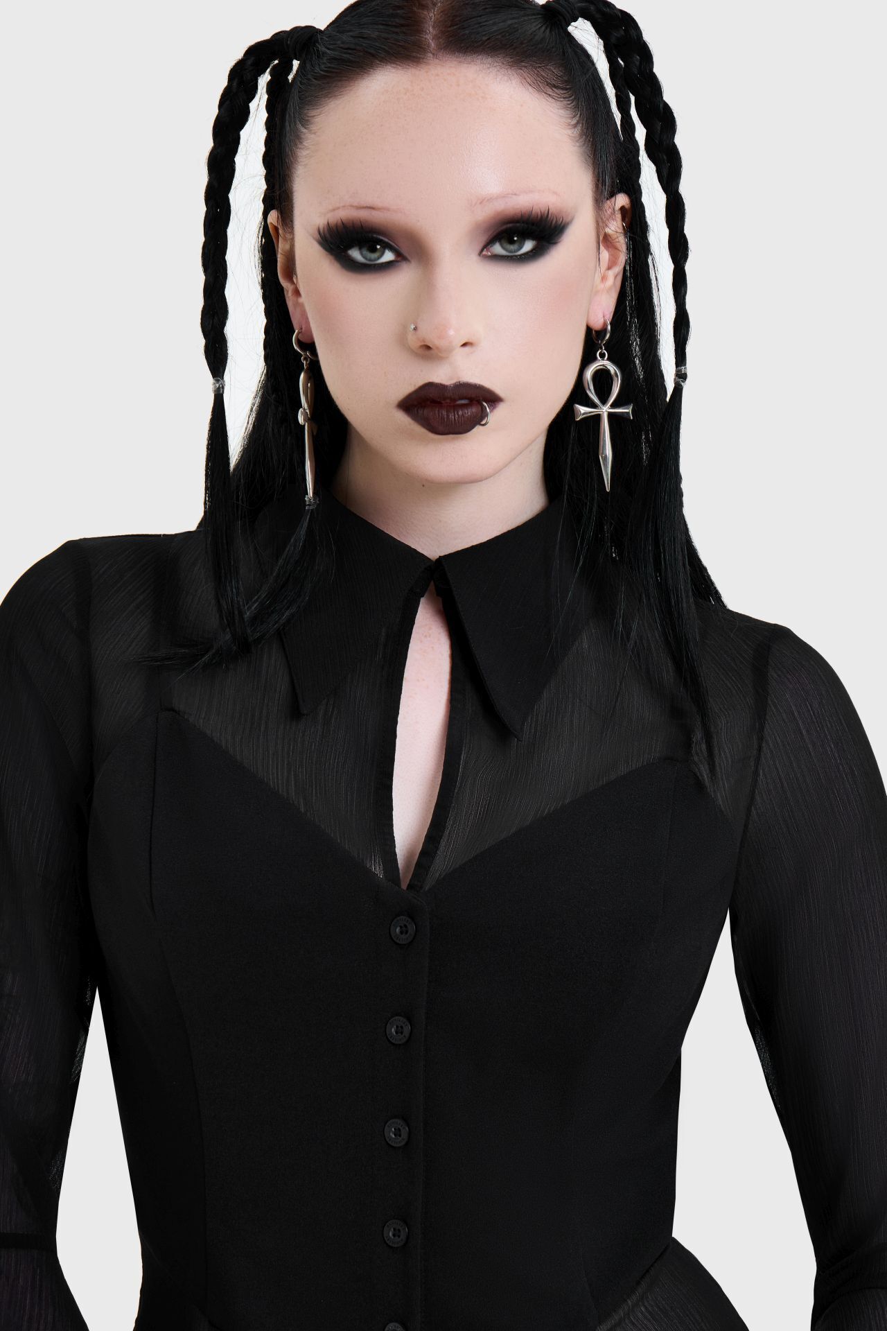 Killstar Bluse Obsidienne