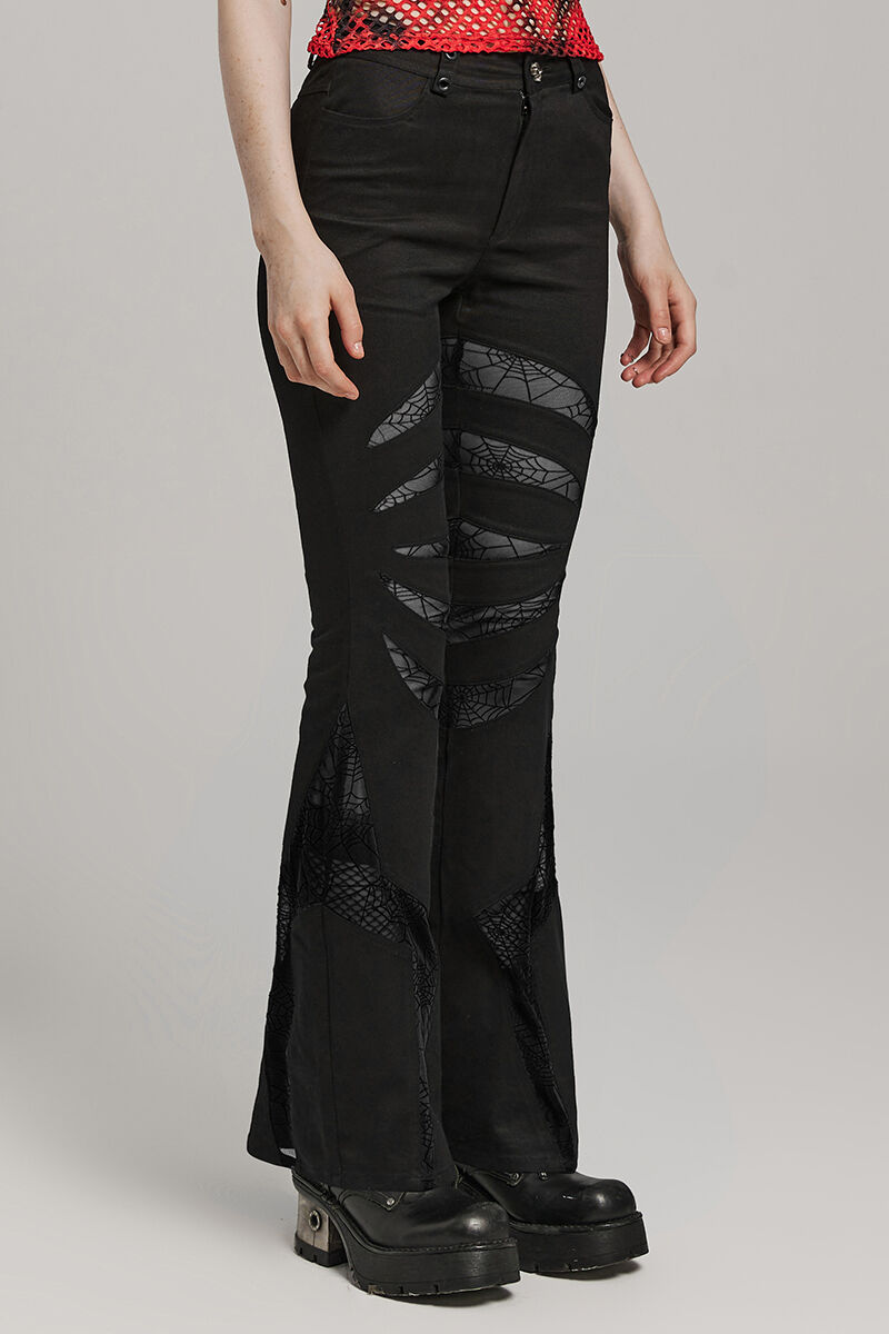 Punk Rave Schlaghose Black Widow